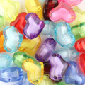 100 Pcs Colorful Acrylic Heart Beads Crystal Beads